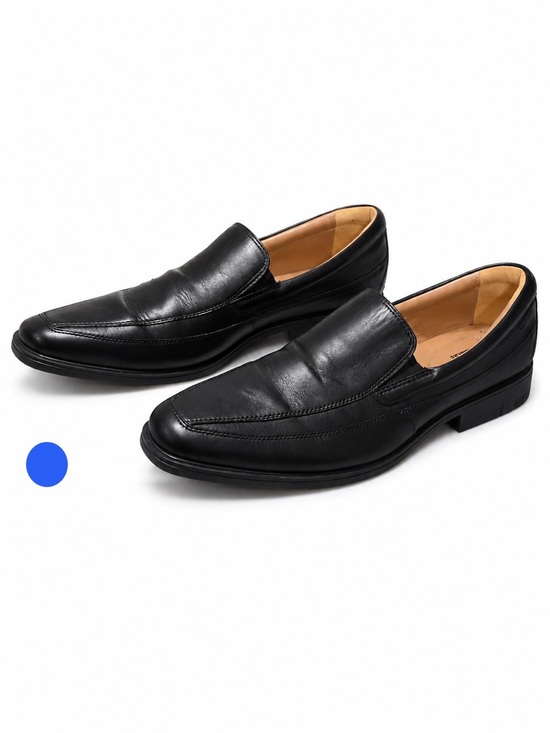 Clarks Other - Clarks Collection Men’s Black Leather Loafers Slip On Comfort Shoes Size 12W